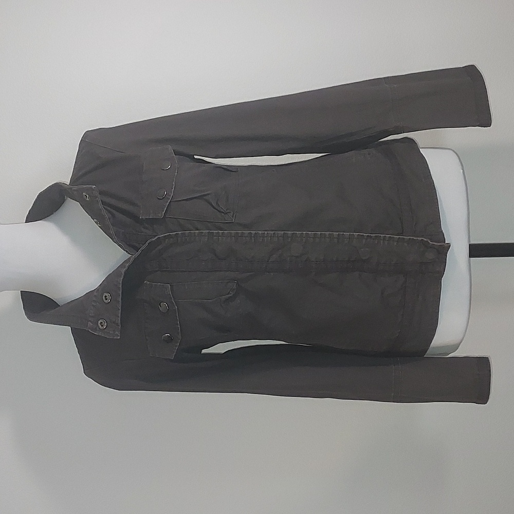 Columbia Dark Brown Cotton Blend Snap Button Utility Jacket Size XS